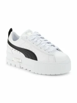 Puma Mayze Two Tone Leather Platform Sneakers