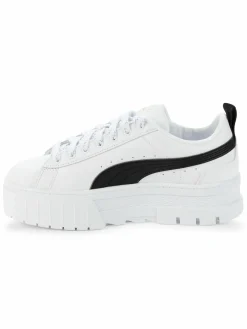 Puma Mayze Two Tone Leather Platform Sneakers