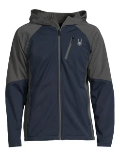 Spyder Coats & Jackets|Mendoza Raglan Sleeve Hooded Jacket Dark Blue