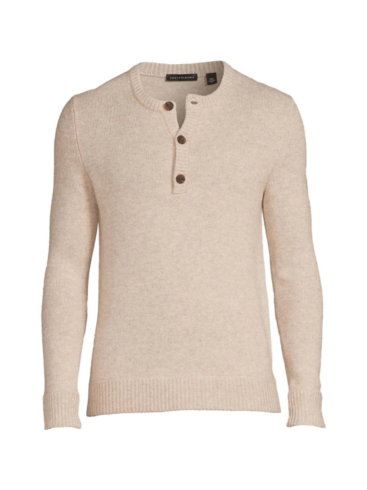 Saks Fifth Avenue Sweaters|Merino Wool Blend Henley Sweater