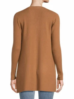 Women Elie Tahari Merino Wool Open Cardigan
