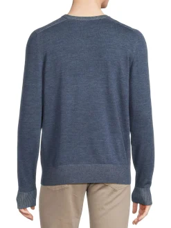 Bruno Magli Sweaters|Merino Wool Saddle Shoulder Crewneck Sweater