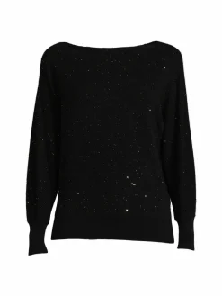 Women Sofia Cashmere Metallic Cashmere Blend Sweater