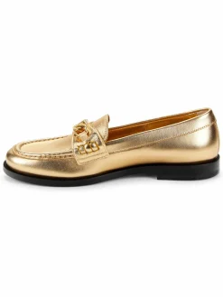 Valentino Garavani Metallic Leather Bit Loafers