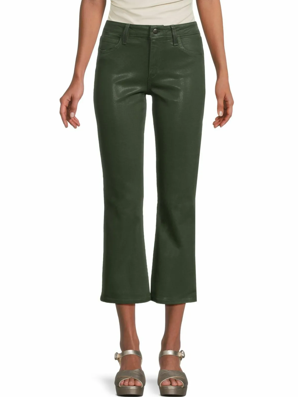 Women Joe's Jeans Mid Rise Coated Cropped Jeans