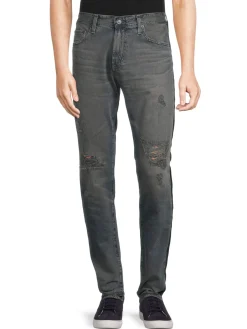 AG Jeans Jeans|Mid Rise Distressed Slim Skinny Jeans Blue