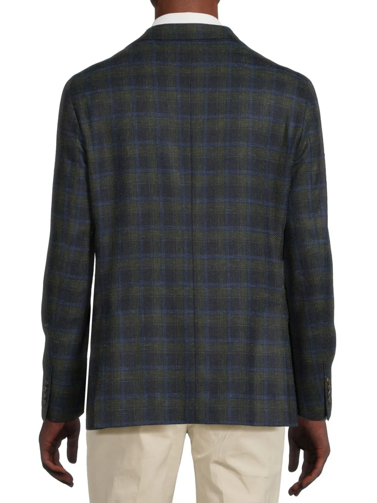 Saks Fifth Avenue Blazers & Sportcoats|Midlane Plaid Wool Blend Sportcoat Olive