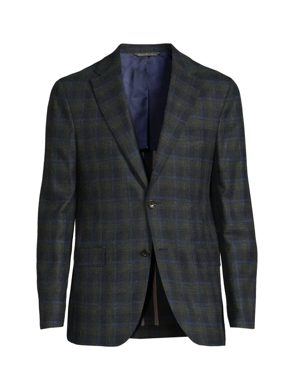 Saks Fifth Avenue Blazers & Sportcoats|Midlane Plaid Wool Blend Sportcoat Olive