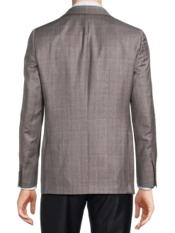 Hickey Freeman Blazers & Sportcoats|Milburn Ii Plaid Wool Blazer Purple
