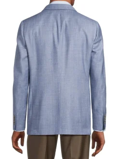 Hickey Freeman Blazers & Sportcoats|Milburn Ii Textured Wool Blazer Light Blue