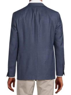 Hickey Freeman Blazers & Sportcoats|Milburn Notch Lapel Wool Blazer Navy
