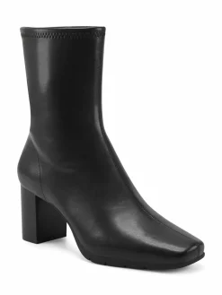 Aerosoles Miley Snakeskin-Embossed Faux Leather Boots