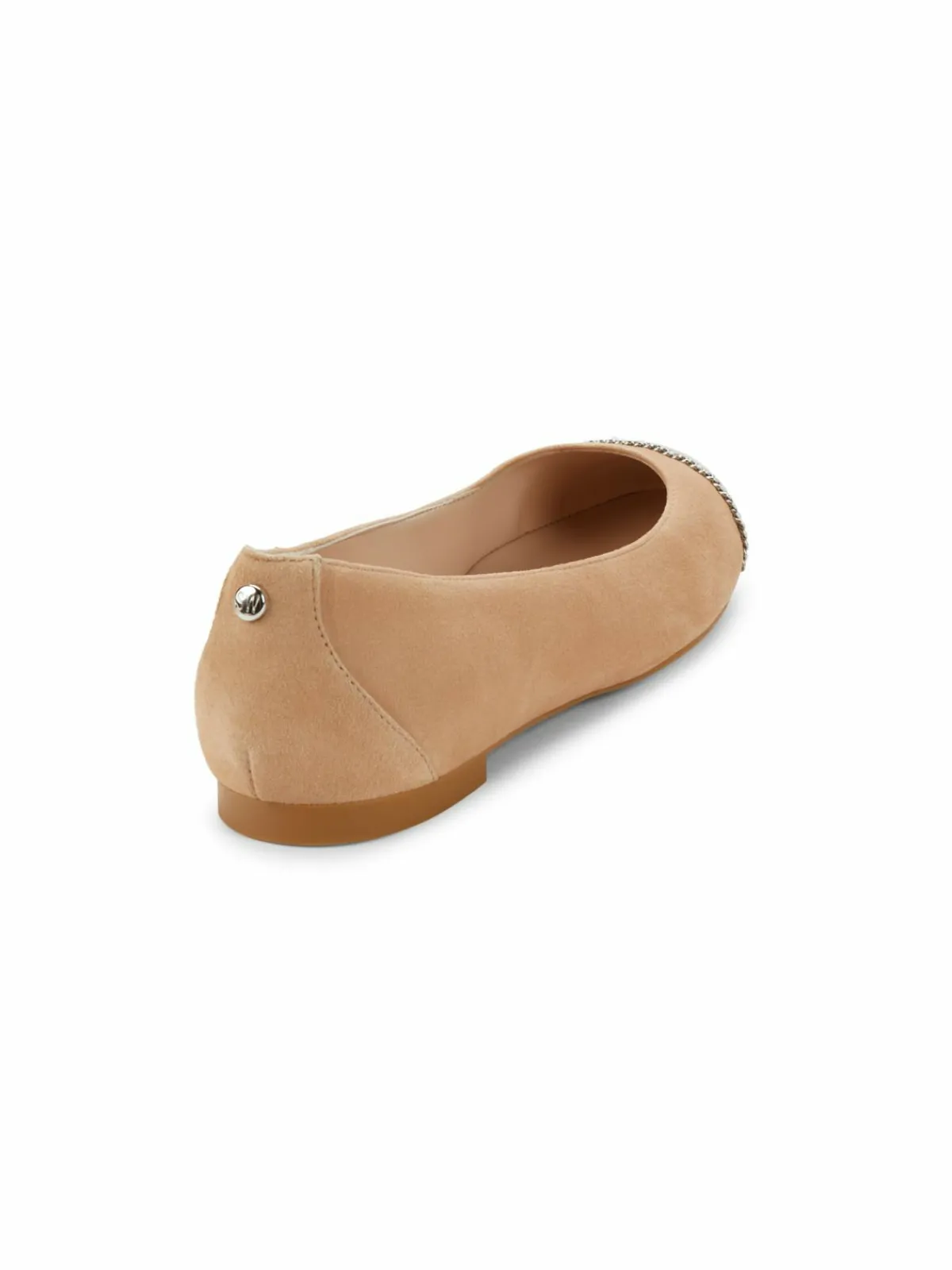 Stuart Weitzman Milla Chain Suede Ballet Flats