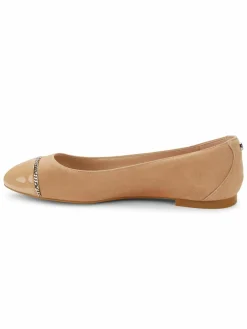 Stuart Weitzman Milla Chain Suede Ballet Flats