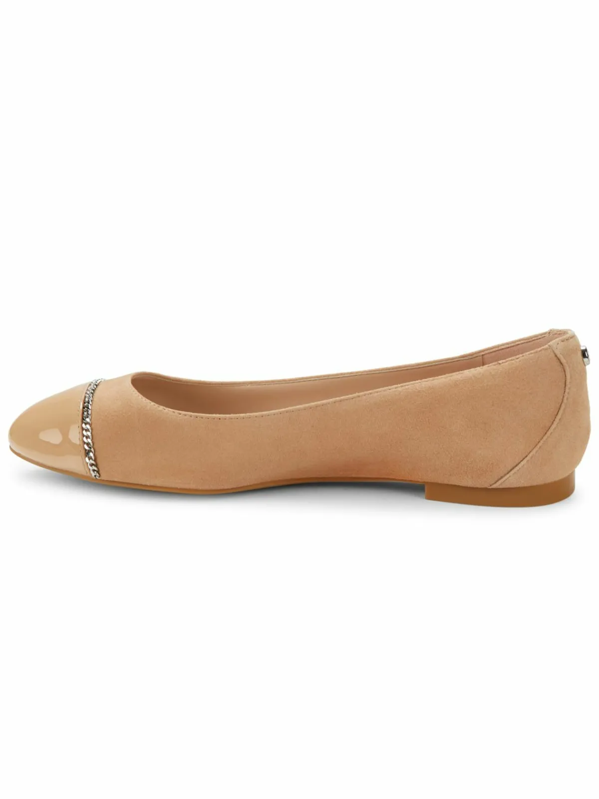 Stuart Weitzman Milla Chain Suede Ballet Flats