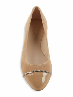 Stuart Weitzman Milla Chain Suede Ballet Flats