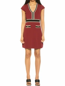 Women Alexia Admor Mirah Colorblock Fit & Flare Mini Dress