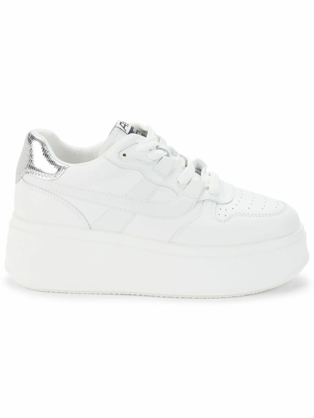 Ash Mitch Snakeskin Embossed Trim Leather Sneakers