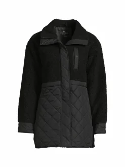 Women Andrew Marc Sport Mixed Media Faux Fur Jacket