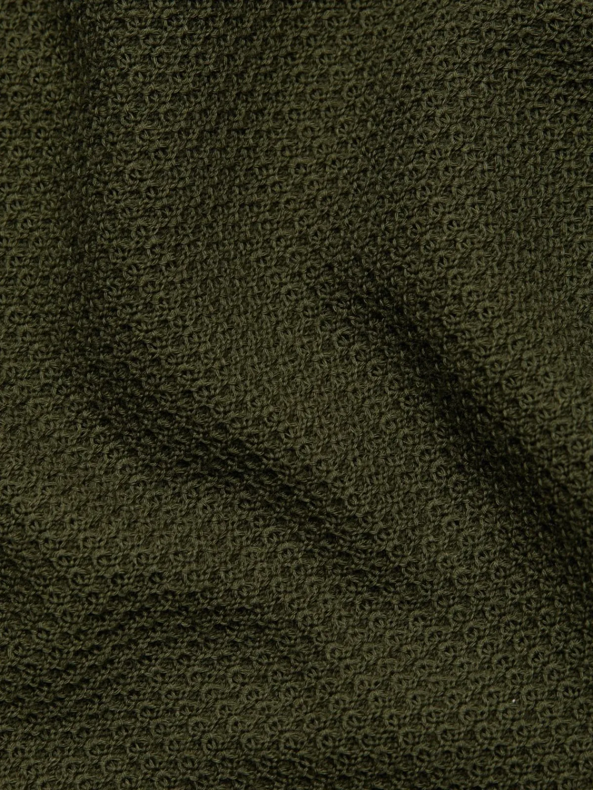Saks Fifth Avenue Sweaters|Mixed Stitch Cotton Sweater Olive