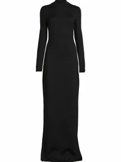 Women Brandon Maxwell Mockneck Knit Column Gown