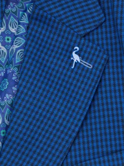 TailorByrd Blazers & Sportcoats|Modern Fit Check Sportcoat Navy Royal