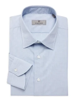 Canali Dress Shirts|Modern Fit Checked Dress Shirt Blue