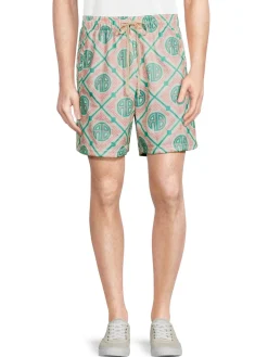 Reason Shorts|Mosaic Print Shorts Cream