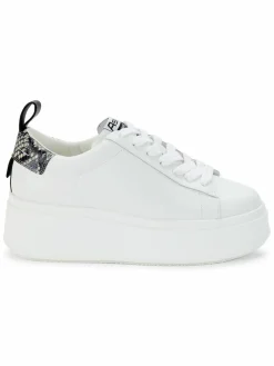 Ash Move Snakeskin Embossed Trim Leather Sneakers