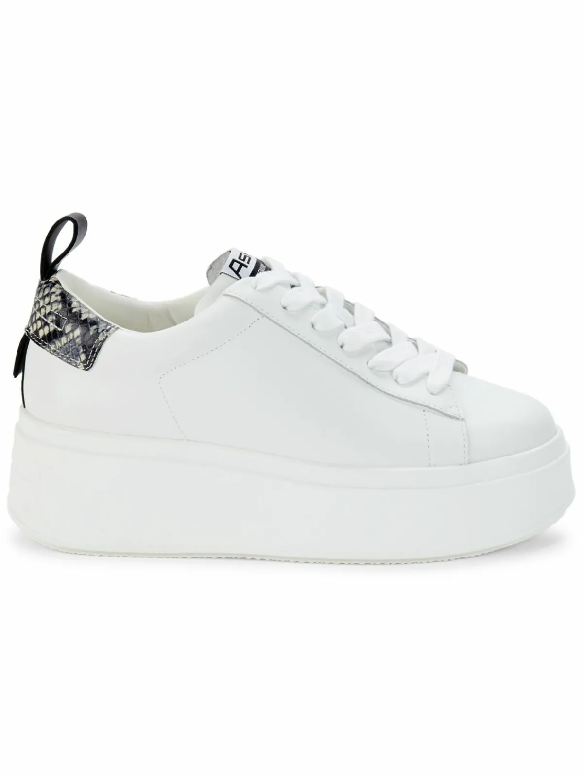 Ash Move Snakeskin Embossed Trim Leather Sneakers