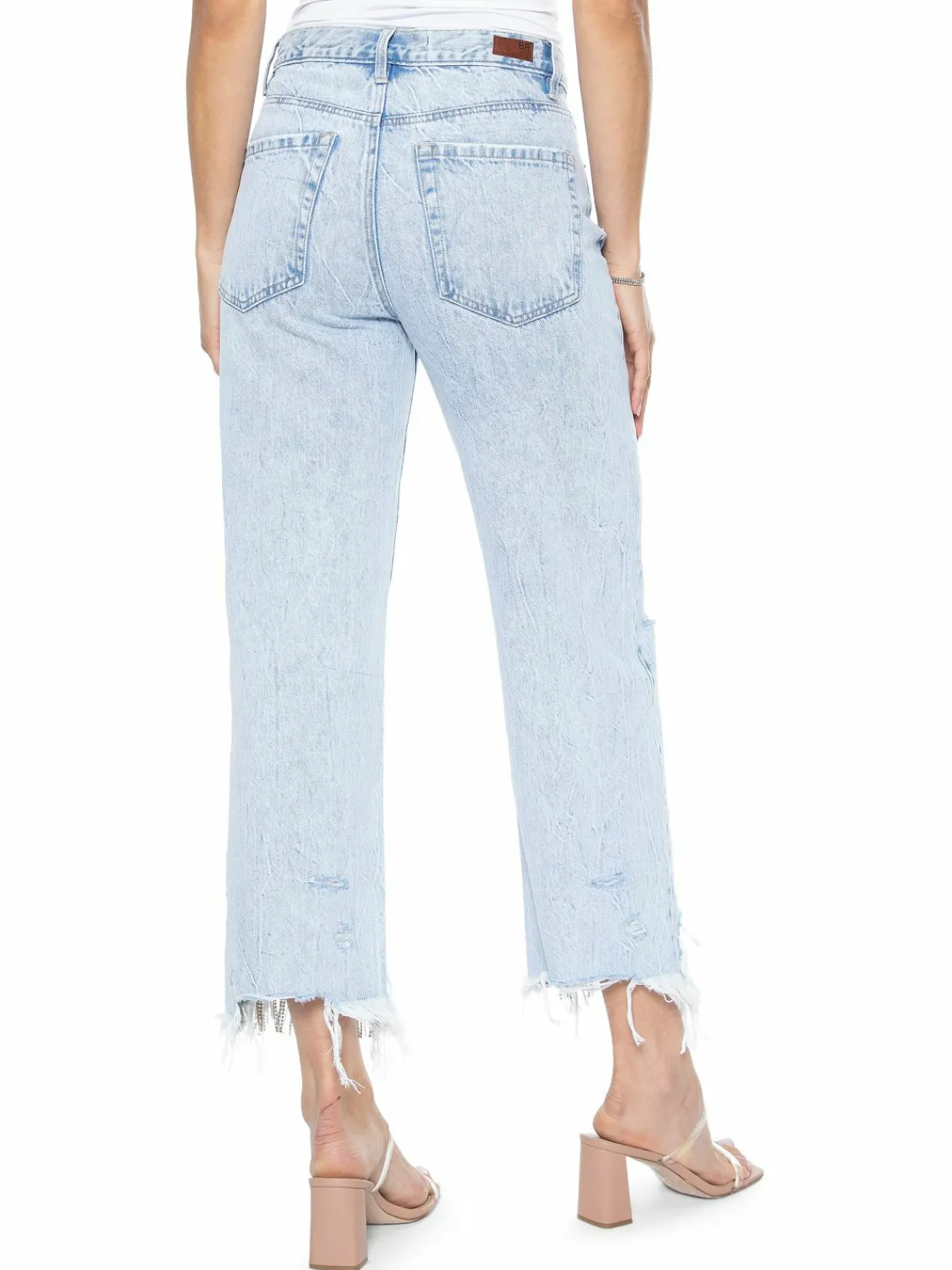 Women Blue Revival Nash Vegas High Rise Distressed & Cropped Jeans