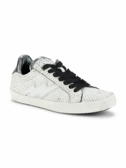 Zadig & Voltaire Neo Keith Snakeskin Embossed Leather Sneakers