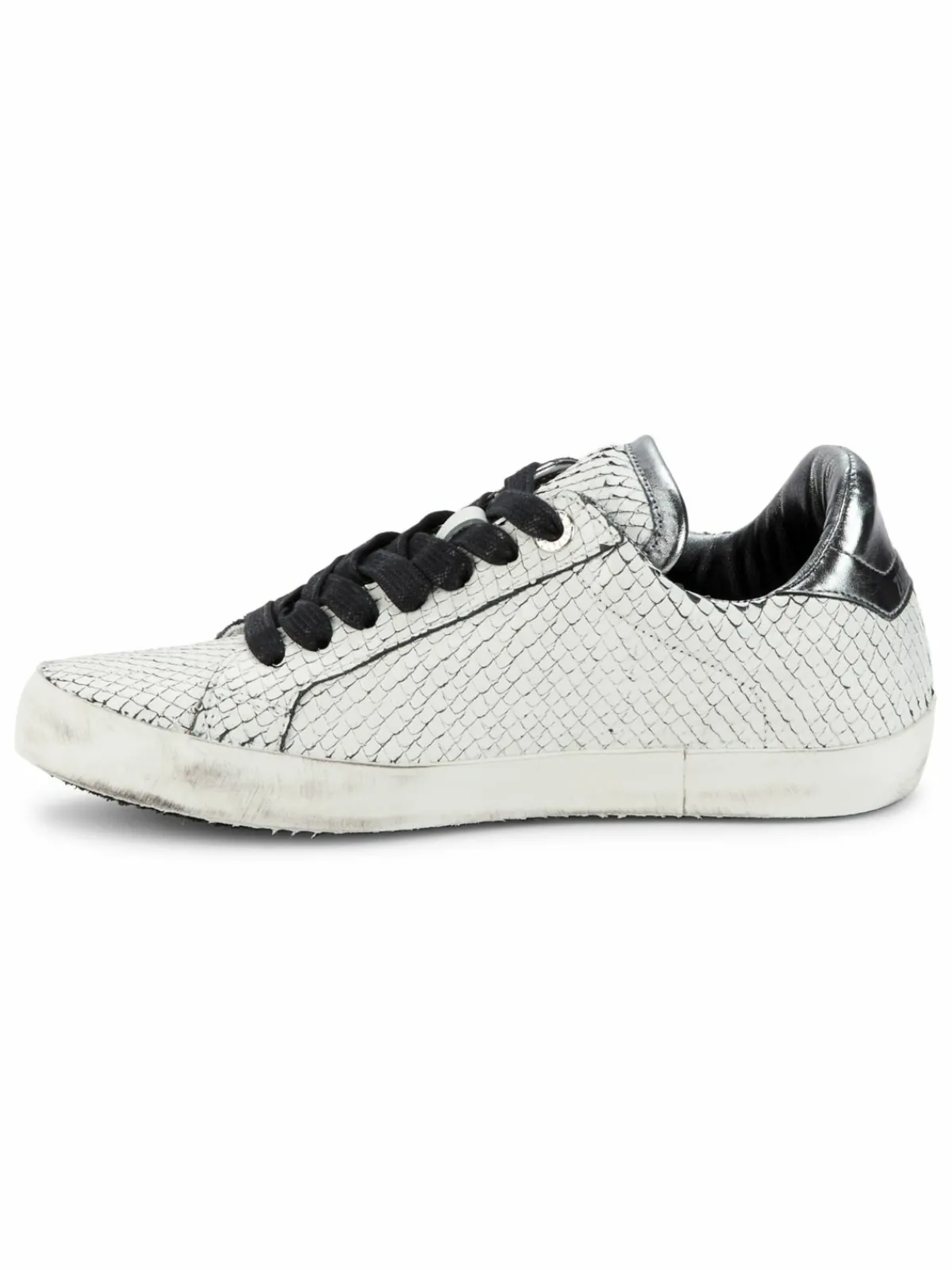 Zadig & Voltaire Neo Keith Snakeskin Embossed Leather Sneakers