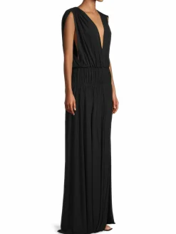 Women Ramy Brook Nikita V-Neck Draped Gown