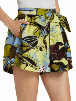 Women Tanya Taylor Nikiya Belted Floral Shorts