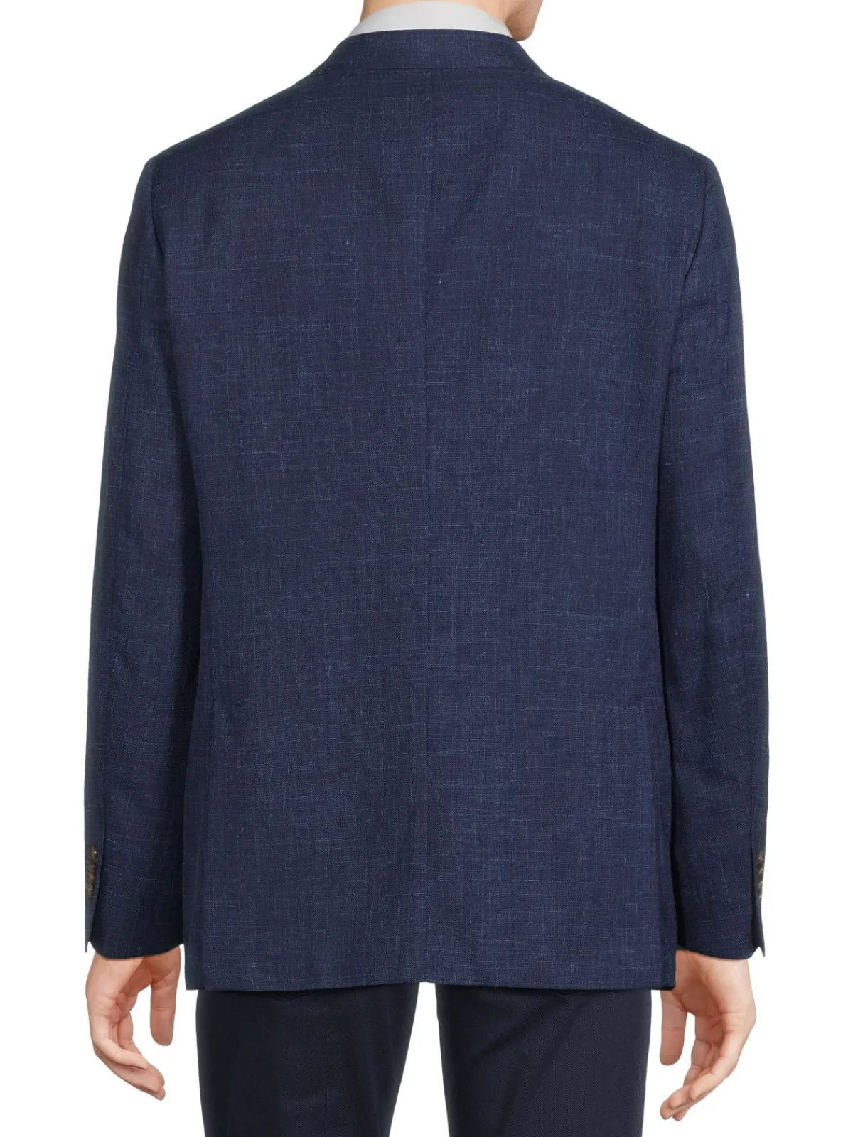 Luciano Barbera Blazers & Sportcoats|Notch Lapel Wool Blend Blazer Navy