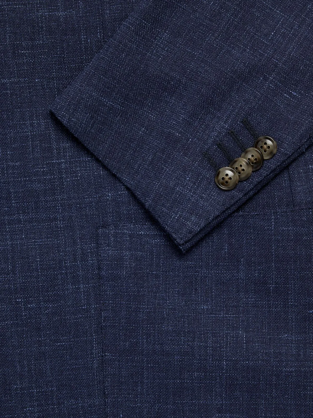 Luciano Barbera Blazers & Sportcoats|Notch Lapel Wool Blend Blazer Navy