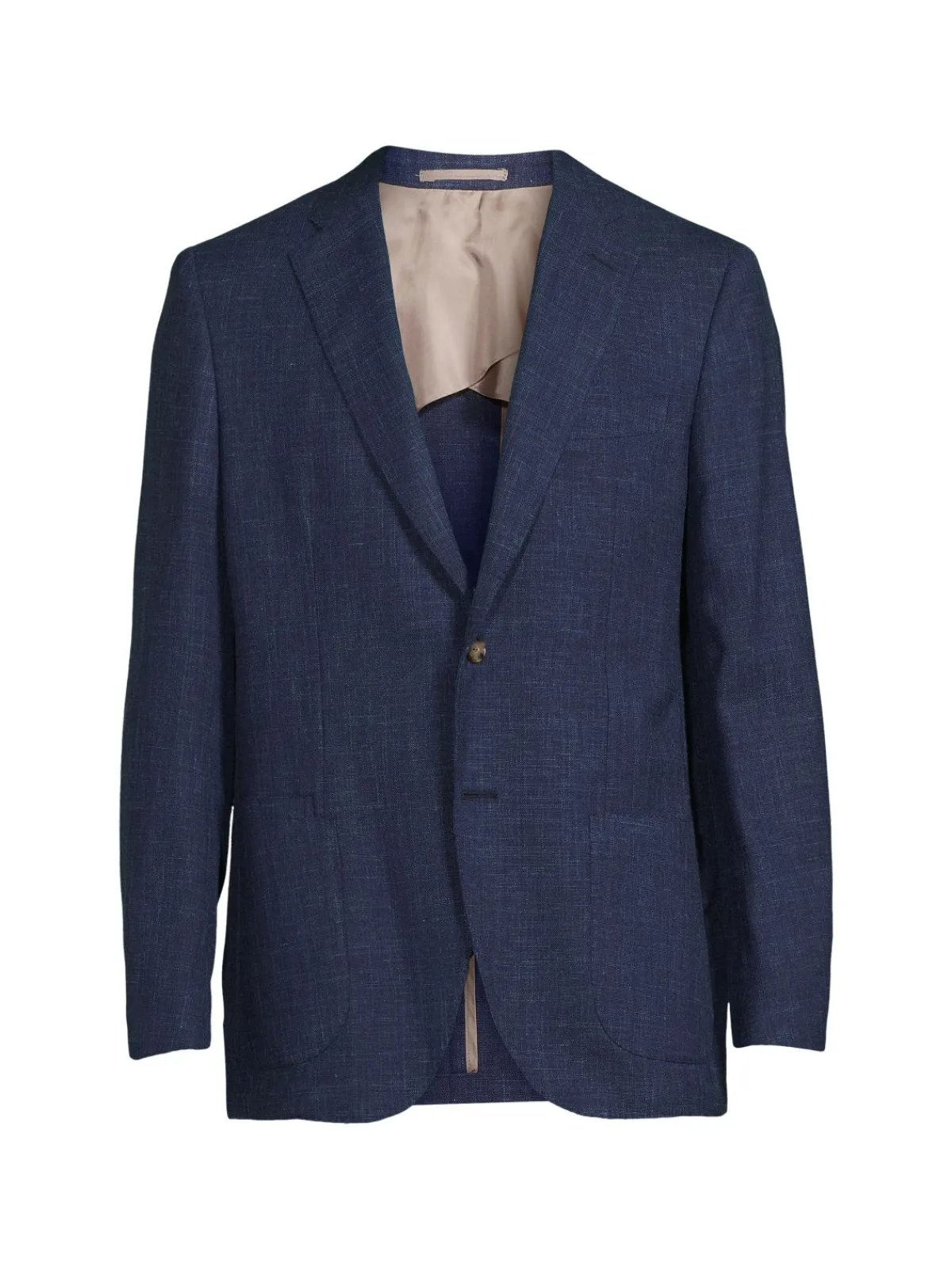 Luciano Barbera Blazers & Sportcoats|Notch Lapel Wool Blend Blazer Navy