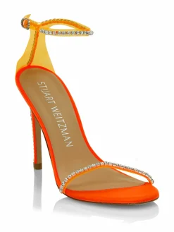 Stuart Weitzman Nudistglam Crystal-Embellished Sandals