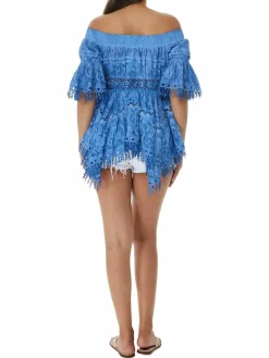 Women Ranee's Off Shoulder Crochet Peasant Top