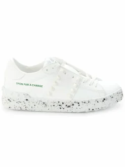 Valentino Garavani Open For A Change Rockstud Leather Platform Sneakers
