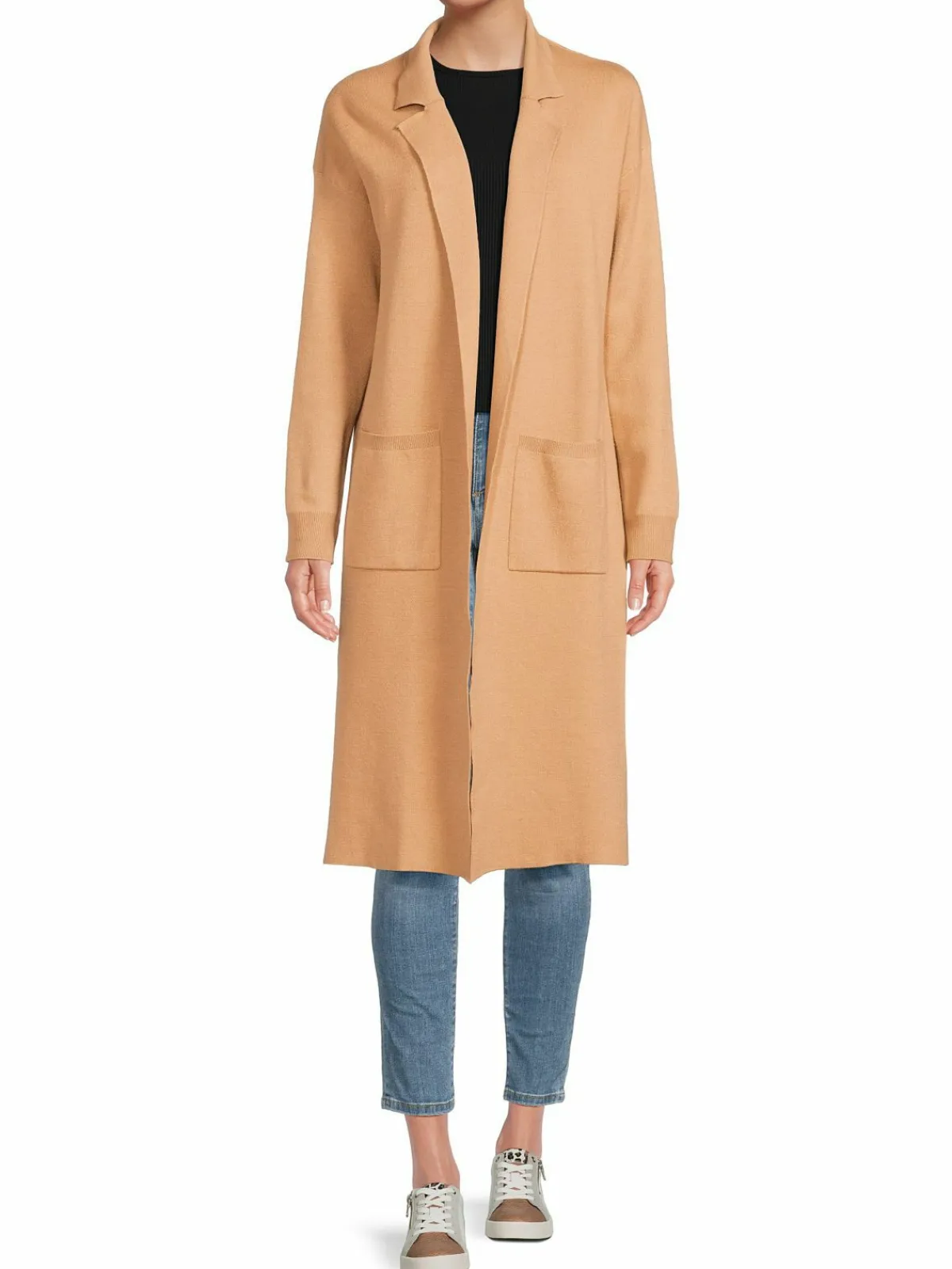 Women Saks Fifth Avenue Open Front Longline Jacket