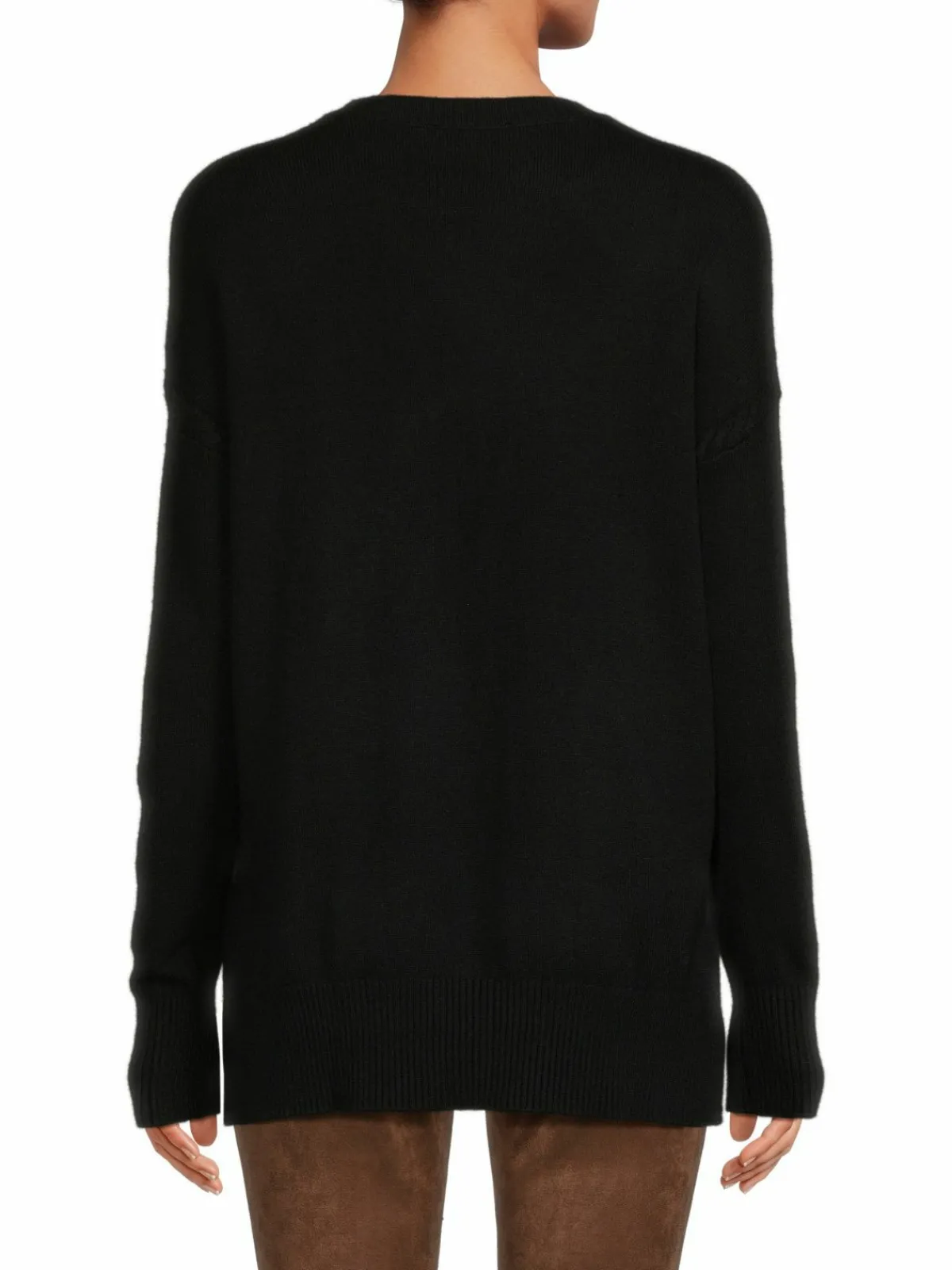 Women Laundry by Shelli Segal Open Knit Trim Knit Sweater