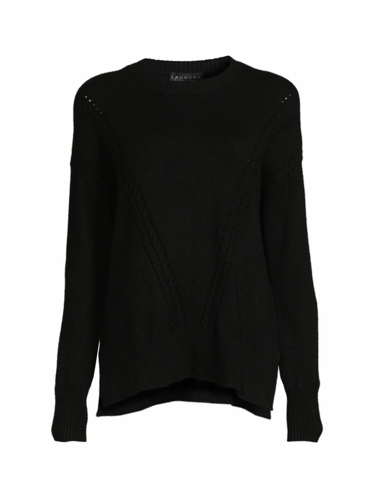 Women Laundry by Shelli Segal Open Knit Trim Knit Sweater