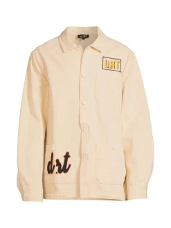 D.RT Coats & Jackets|Oversized Logo Graphic Shacket