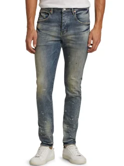Purple Brand Jeans|P002 Ripped Drop Fit Slim Jeans Vintage