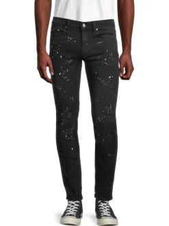 BLK DNM Jeans|Paint Splatter Skinny Jeans Fulton Black