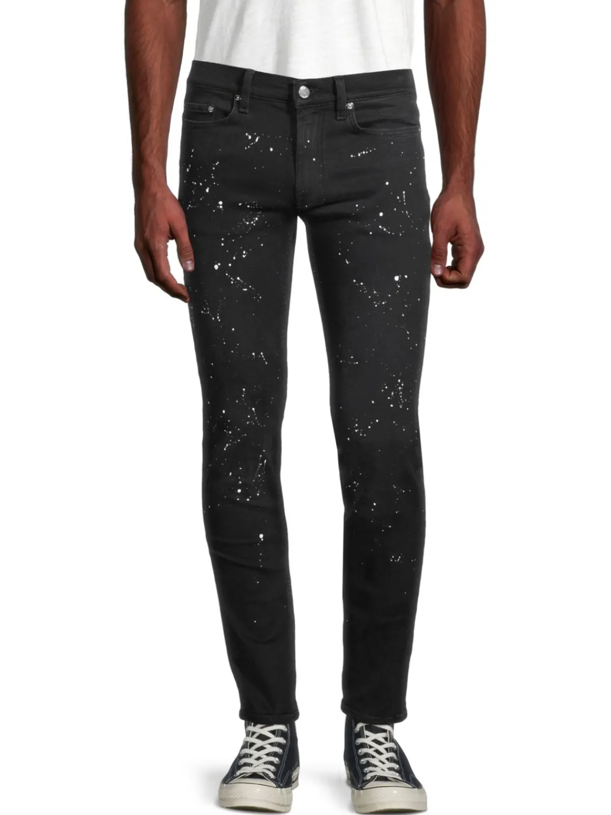 BLK DNM Jeans|Paint Splatter Skinny Jeans Fulton Black