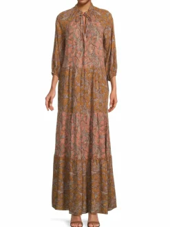 Women Renee C. Paisley Print Tiered Maxi Dress