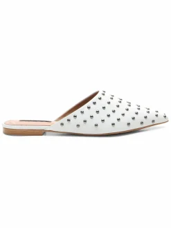 BCBGMAXAZRIA Palino Studded Leather Flat Mules